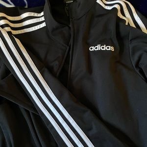 Adidas black tracksuit top